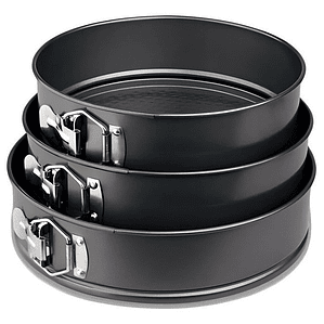 Set 3 Moldes Redondos Repostería Torta Antiadherente