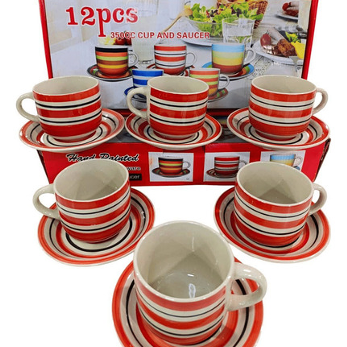 Set De Tazas 12 Piezas Colores 1
