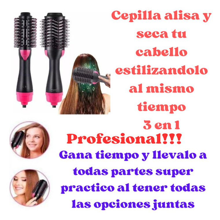 Cepillo Cabello Electrico Cepillo Secador Peine 2 En 1 4
