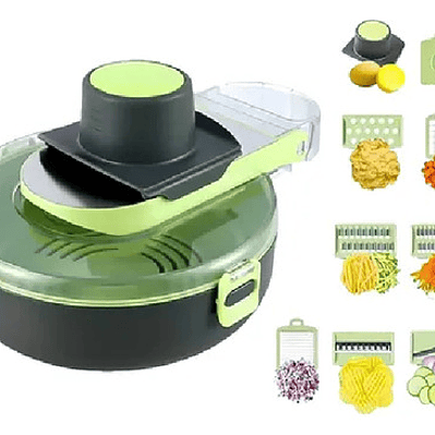 Cortador De Verduras Multifuncional Manual 9 En 1