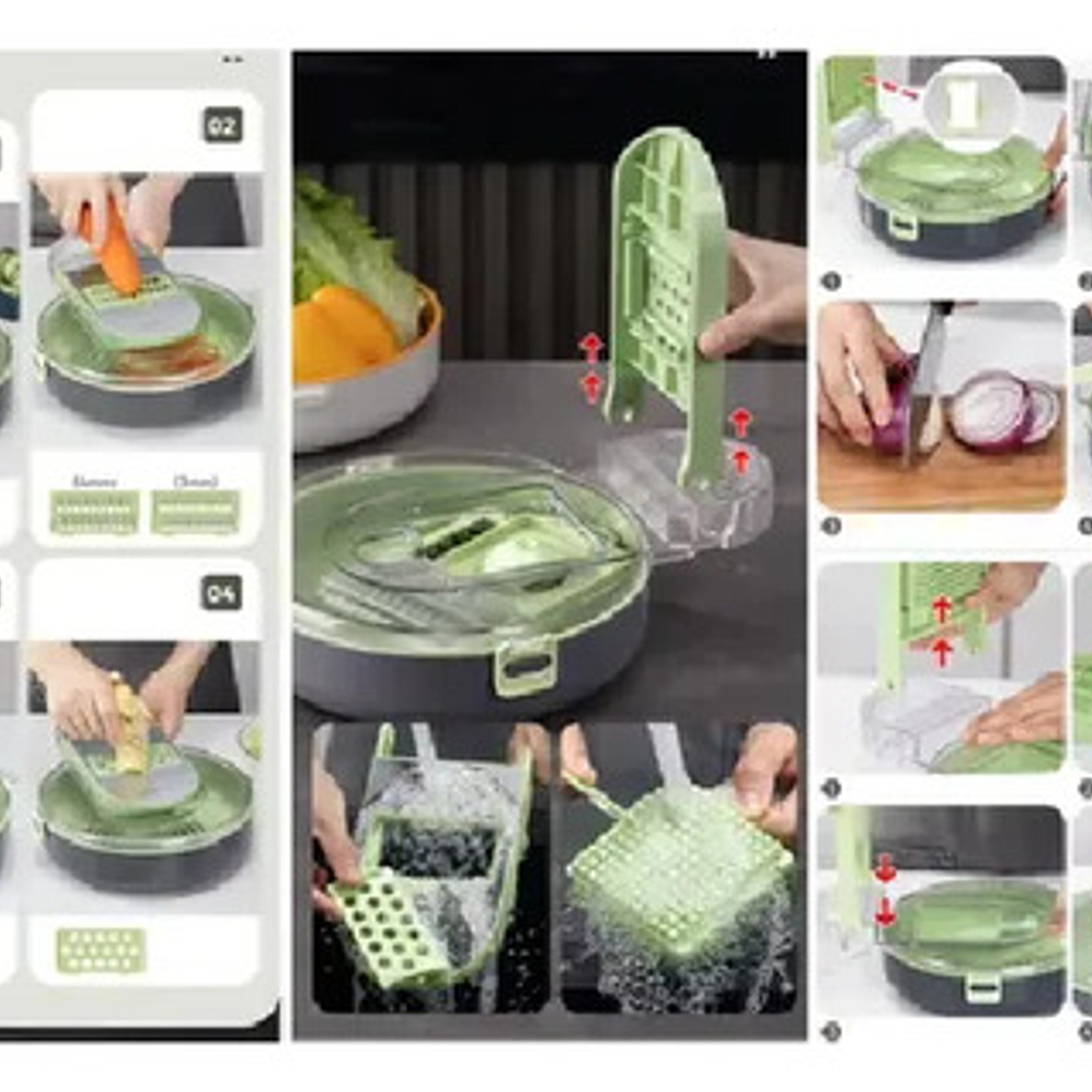 Cortador De Verduras Multifuncional Manual 9 En 1 4