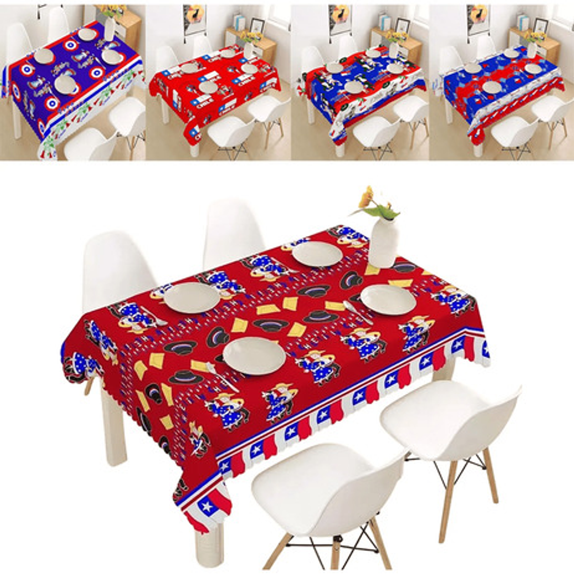 Mantel Dieciochero 150x220cm Fechas Patrias Fiesta Dieciocho 1