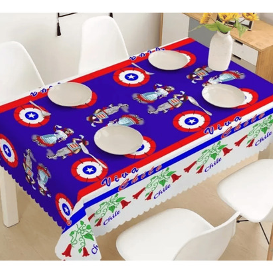 Mantel Dieciochero 150x220cm Fechas Patrias Fiesta Dieciocho 3