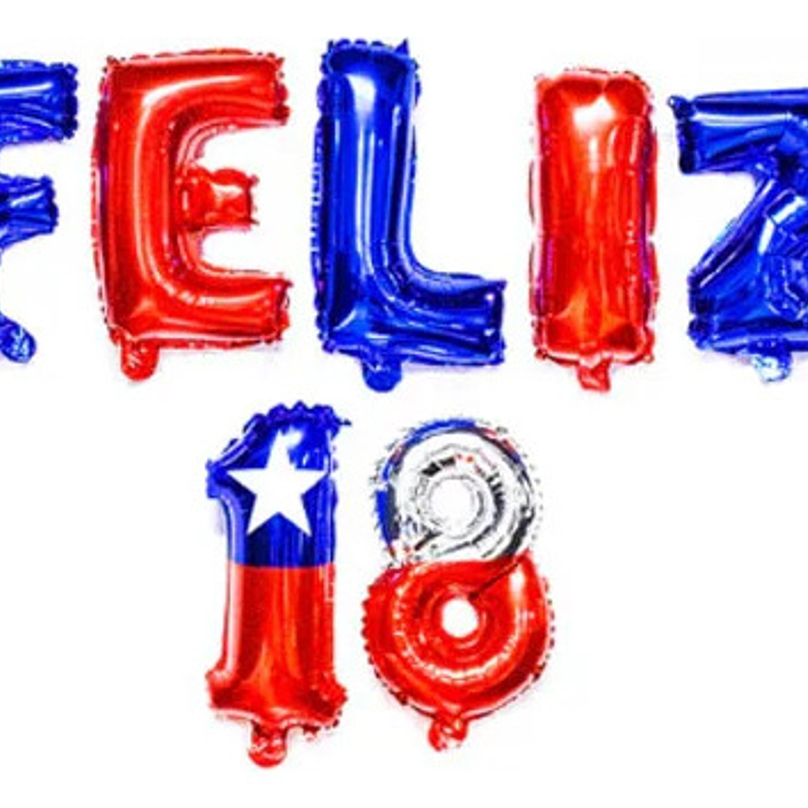 Set Globos Metalico Feliz 18 Fechas Patrias 12 Pzas 2