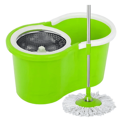 Mopa Balde Trapeador Centrifugado Enjuaga Giratorio 360