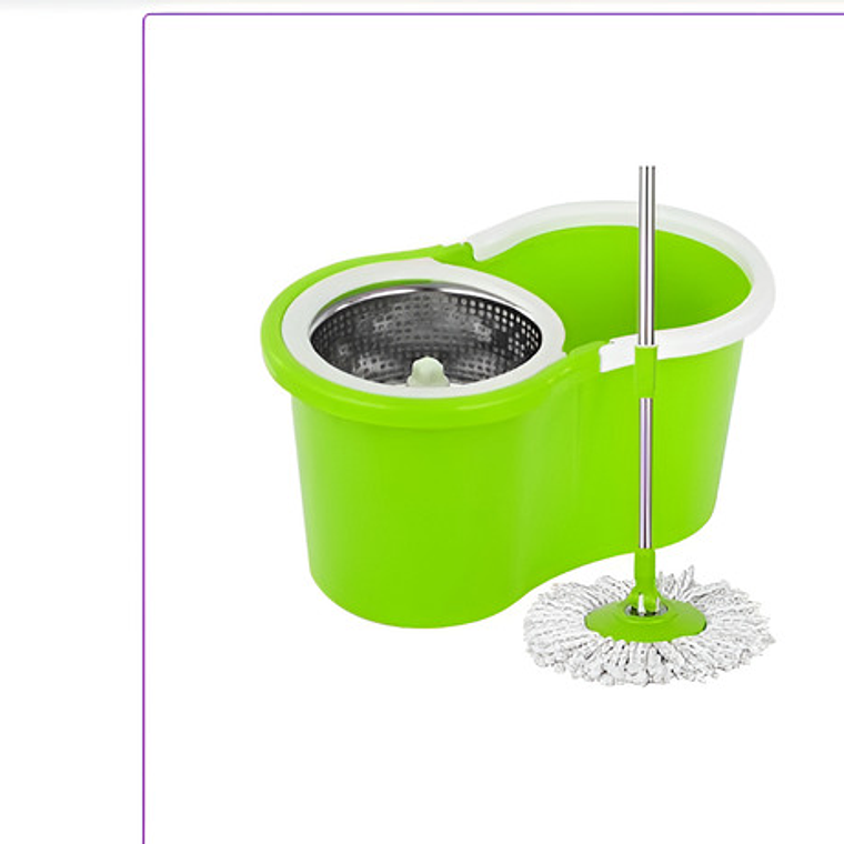 Mopa Balde Trapeador Centrifugado Enjuaga Giratorio 360 4