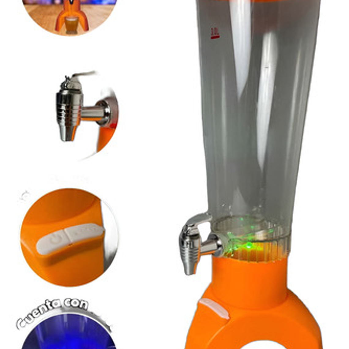 Dispensador De Bebidas Usb Parlante Bluetooth 2