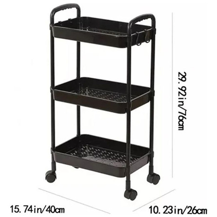 Carrito Organizador Multifuncional 3 Niveles Con Ruedas 3