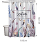 Cortina Ducha Baño 180x180 Elegante Plumas - Miniatura 1