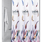 Cortina Ducha Baño 180x180 Elegante Plumas - Miniatura 1