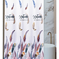 Cortina Ducha Baño 180x180 Elegante Plumas - Miniatura 2