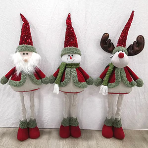 Set 3 Muñecos Patas Largas Navidad