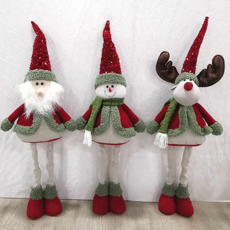 Set 3 Muñecos Patas Largas Navidad 1
