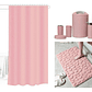 Set De Baño Rosado 8 Piezas Cotina Alfombra Organizador - Miniatura 1