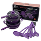 Set De Ollas Antiadherentes Bateria De Cocina Sertenes 13 Pc Color Morado - Miniatura 4
