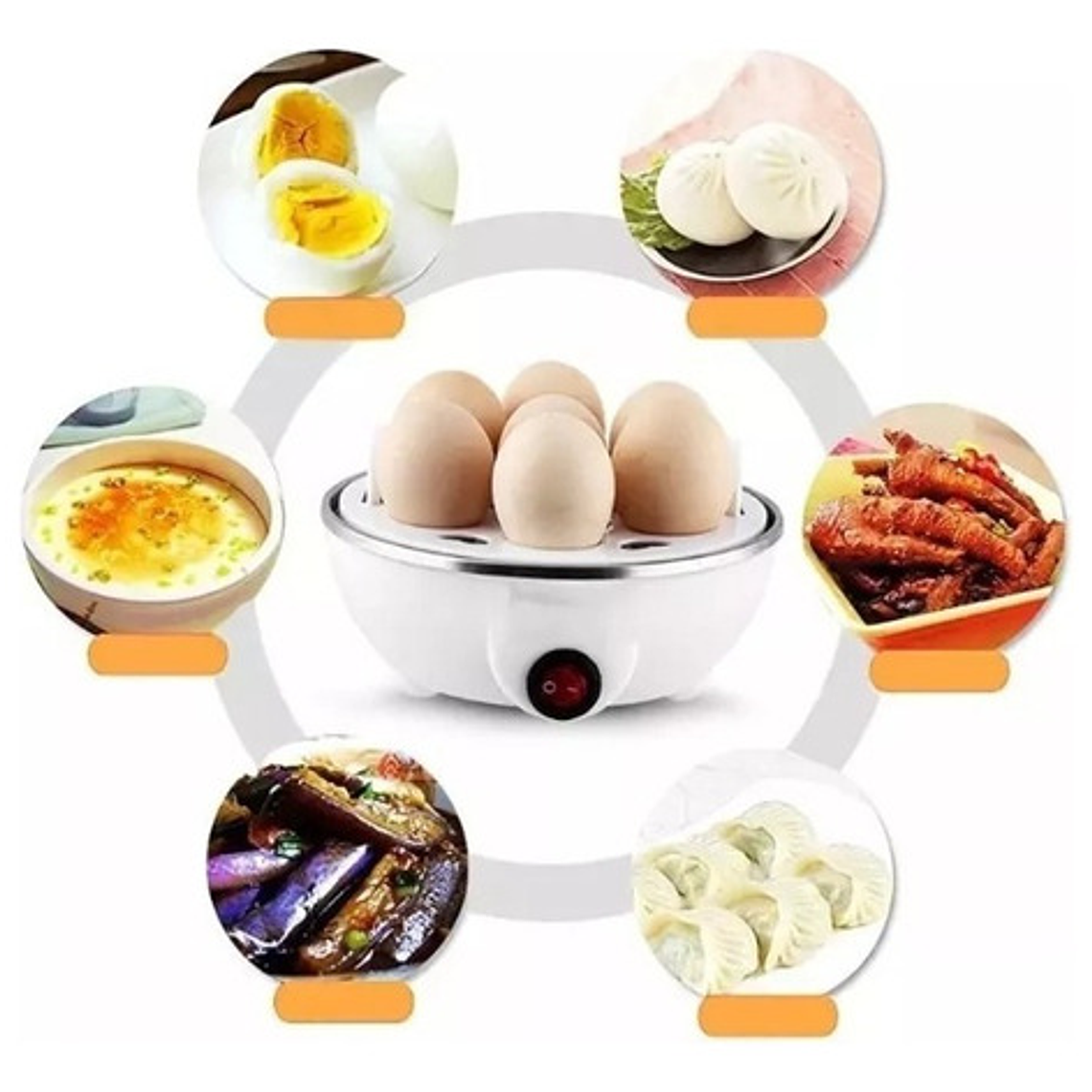 Gallina Cocedora De Huevos Al Vapor 7 Unidades Color Amarillo 7