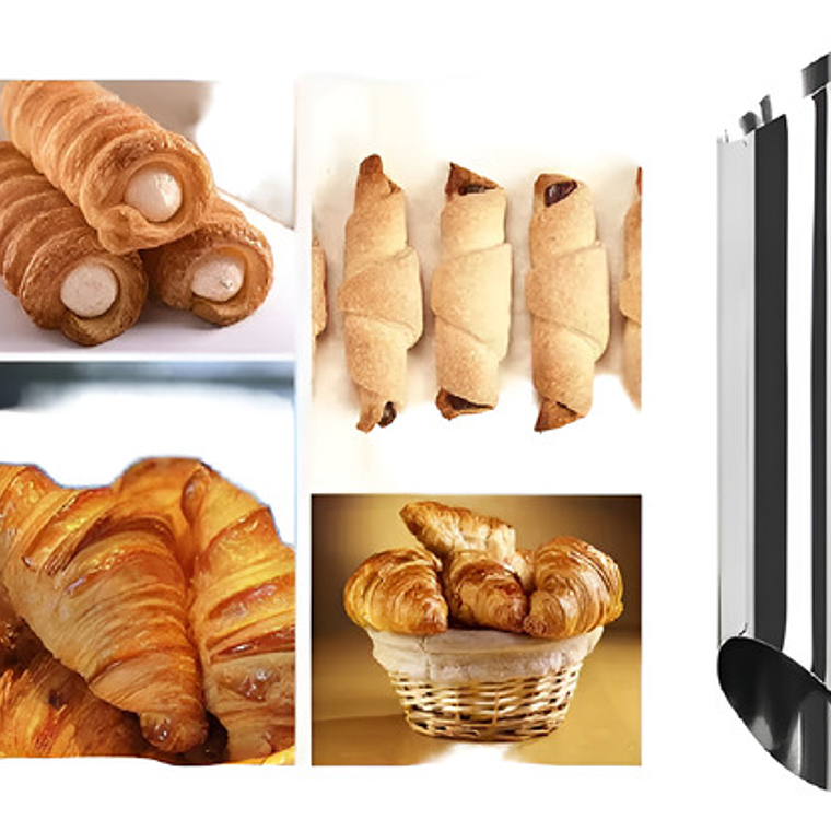 3 Moldes Metalicos Para Cannoli Barquillos Reposteria Color 2