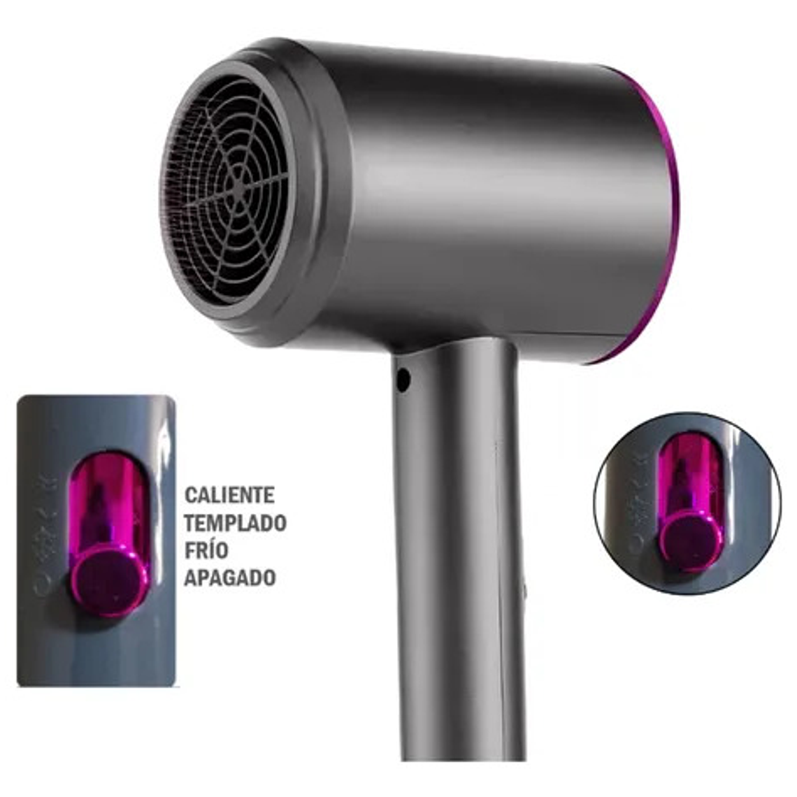 Secador De Cabello Iónico Frío - Calor Con Boquilla 3