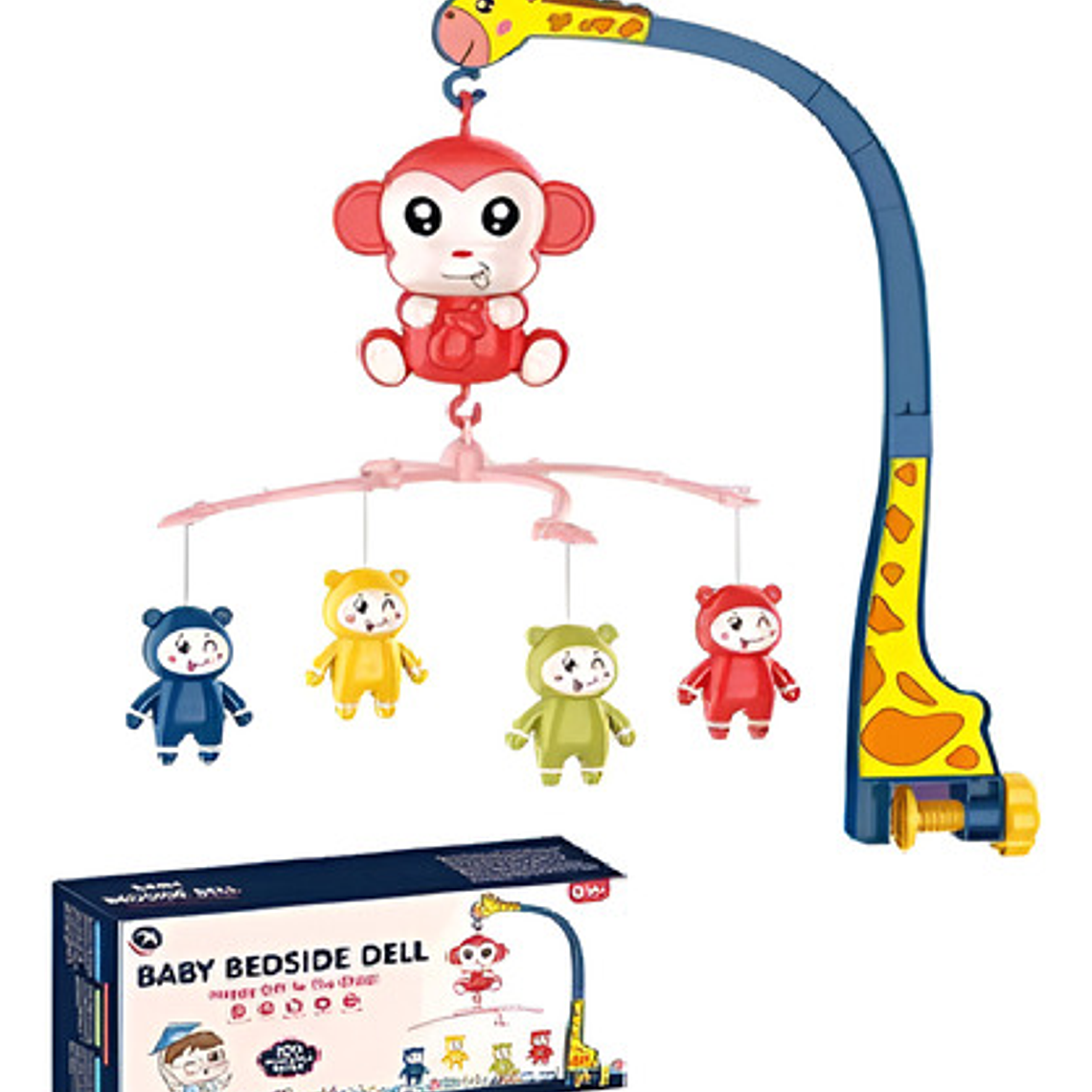 Movil De Cuna Musical Sonajero Bebé Proyector Luz -control 1