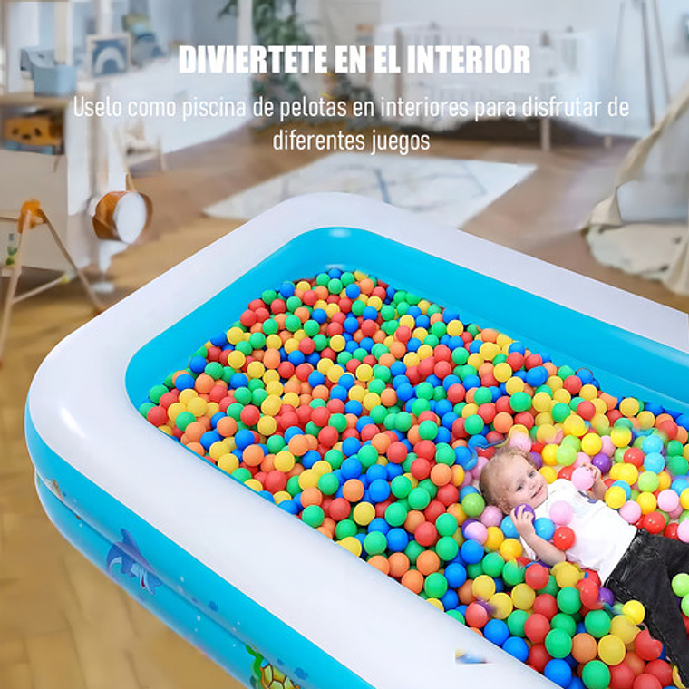 Piscina Inflable Para Niños Azul Claro Piscina Inflable Rectangular Piscina Niños Arcashopping Piscina Infantil Azul Claro Piscina Inflable Rectangular Piscinas Pequeñas Acolchada Niños 4