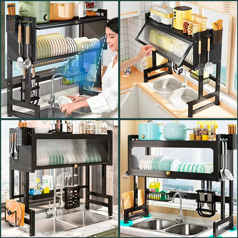 Escurridor Colgante De Acero Inoxidable Para Secar Platos 5