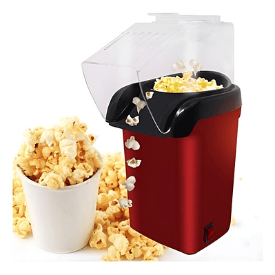 Maquina Cabritas Popcorn 1200w 3 Minutos Libre De Aceite Rojo
