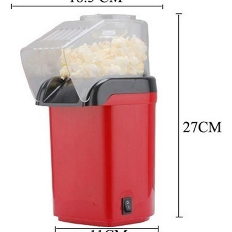 Maquina Cabritas Popcorn 1200w 3 Minutos Libre De Aceite Rojo 2