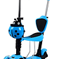 Monopatín Scooter 5 En 1 Con Luz Led Color Azul Mariquita - Miniatura 9