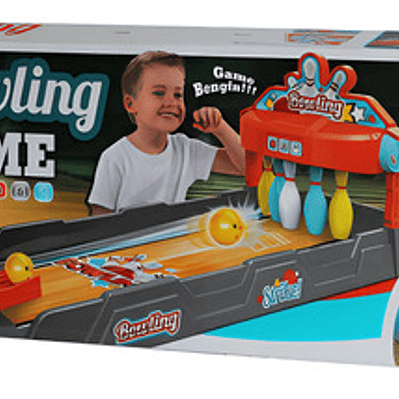 Juego De Bowling De Mesa 60 Cm Con Lanzador Clásico