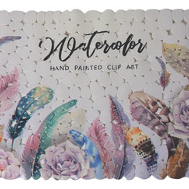 Alfombra Antideslizante Goma Piso De Ducha Tina Baño Plumas 1