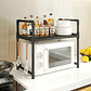 Rack Estante Organizador De Cocina Para Horno Microondas. Optimiza Espacio En Cocina, Soporta Pequeños Electrodomésticos. Fácil Montaje Y Limpieza 1 Nivel Slim Company Negro / 1 Nivel - Miniatura 2