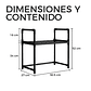 Rack Estante Organizador De Cocina Para Horno Microondas. Optimiza Espacio En Cocina, Soporta Pequeños Electrodomésticos. Fácil Montaje Y Limpieza 1 Nivel Slim Company Negro / 1 Nivel - Miniatura 4