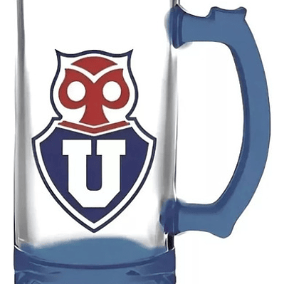 Vaso Shopero U De Chile 600ml Vidrio Azul Vidrio