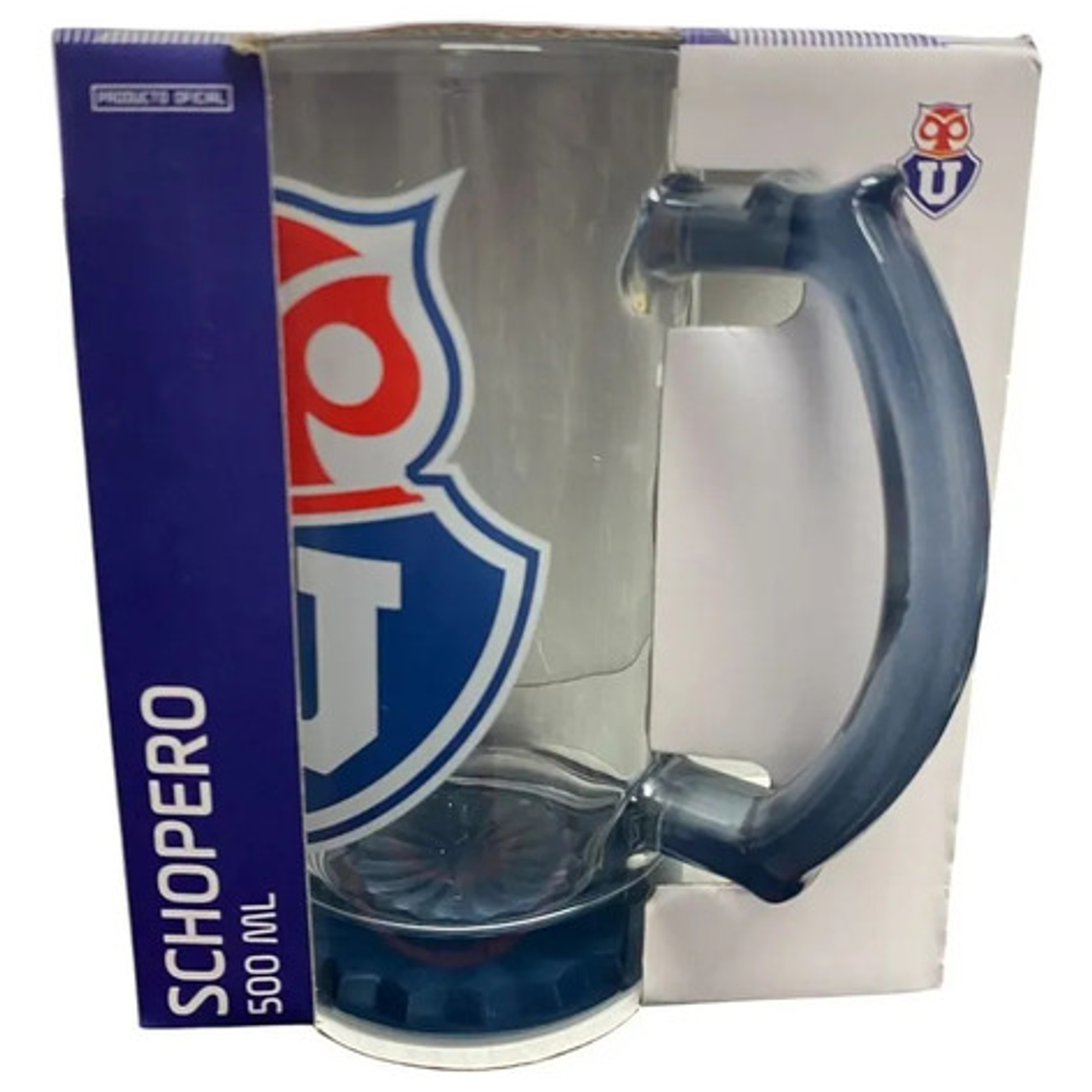 Vaso Shopero U De Chile 600ml Vidrio Azul Vidrio 3