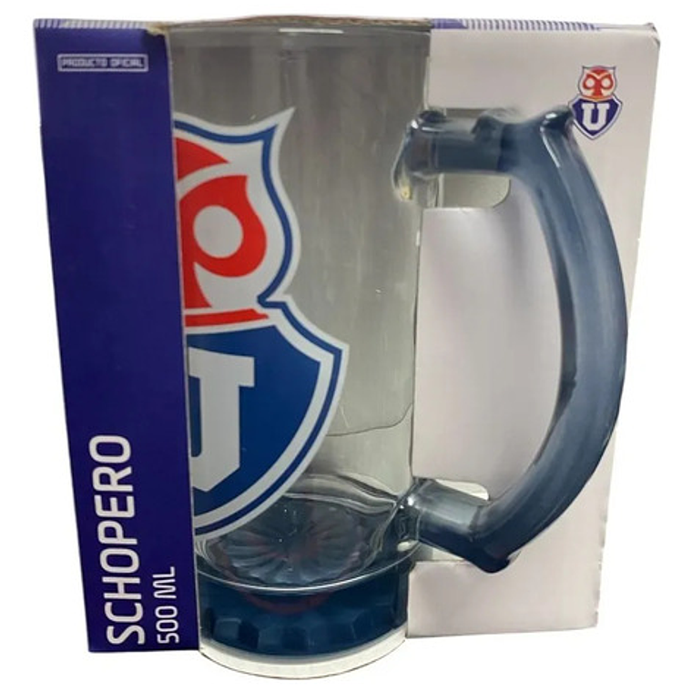 Vaso Shopero U De Chile 600ml Vidrio Azul Vidrio 3
