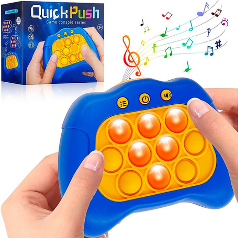 Quick Push Pop It Consola De Juego Silicona Luz Sonido 4