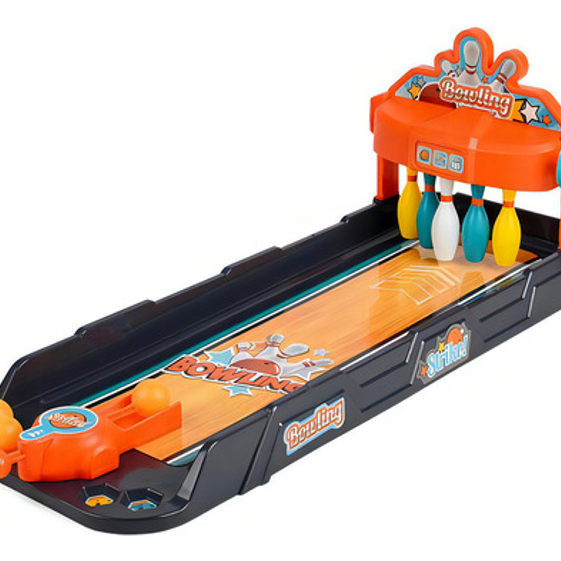 Juego De Bowling De Mesa 60 Cm Con Lanzador Clásico 3