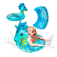 Salvavidas Dragón Infantil Azul Inflable Flotador Niños Agua - Miniatura 1