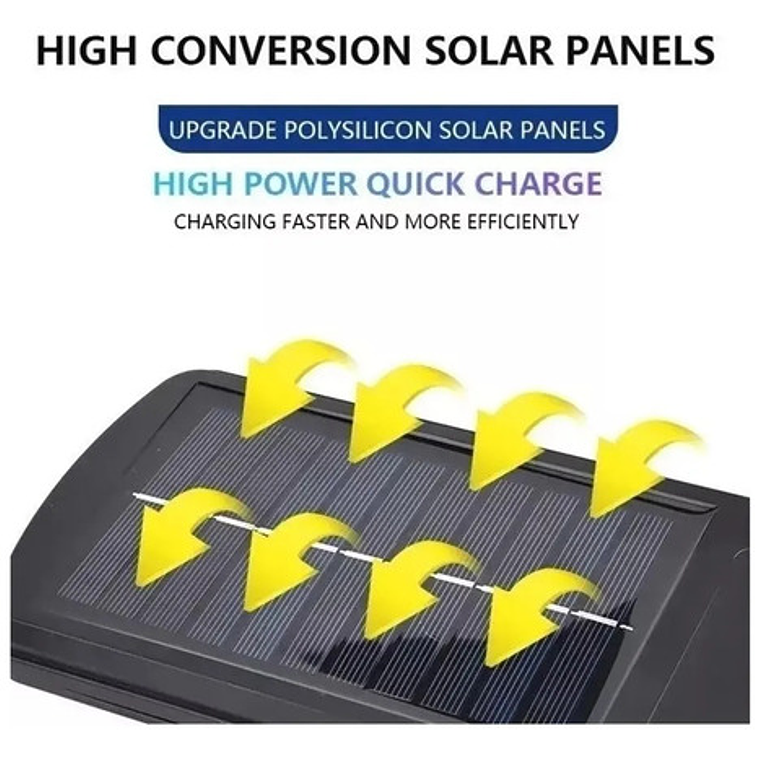 Pack 3 Focos Led Solar Luminaria Panel Sensor 3