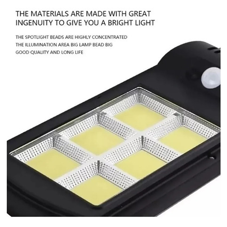 Pack 3 Focos Led Solar Luminaria Panel Sensor 4