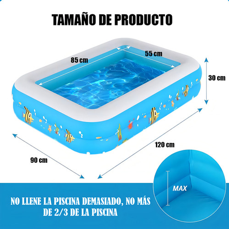 Piscina Inflable Para Niños Azul Claro Piscina Inflable Rectangular Piscina Niños Arcashopping Piscina Infantil Azul Claro Piscina Inflable Rectangular Piscinas Pequeñas Acolchada Niños 3