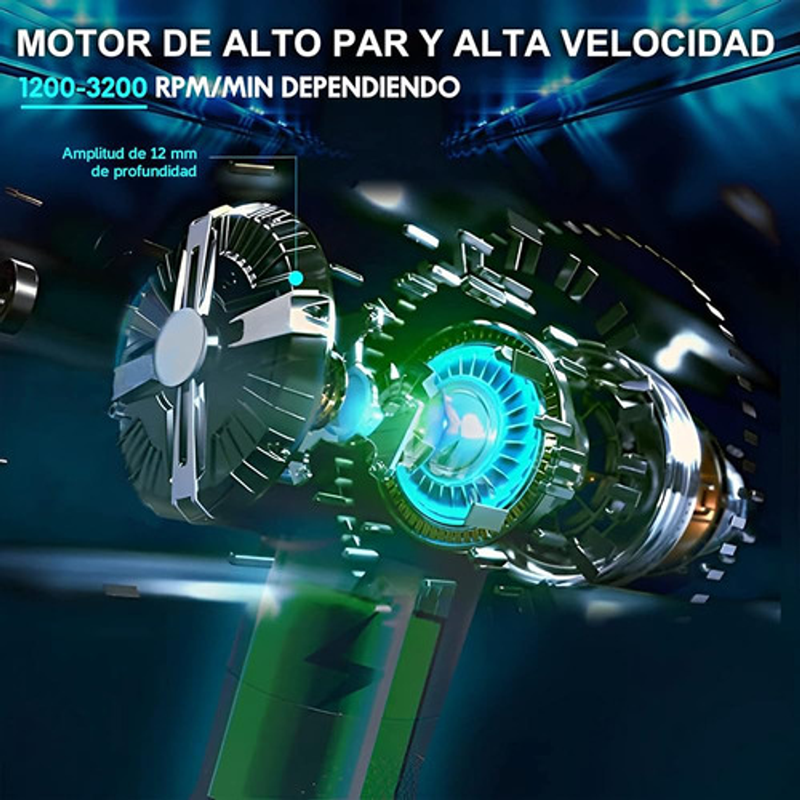 Masajeador Muscular Con 6 Velocidades Pistola De Masaje 2