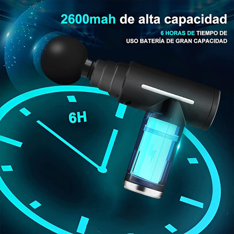 Masajeador Muscular Con 6 Velocidades Pistola De Masaje 3