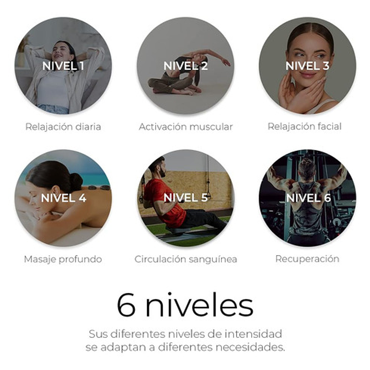 Masajeador Muscular Con 6 Velocidades Pistola De Masaje 6