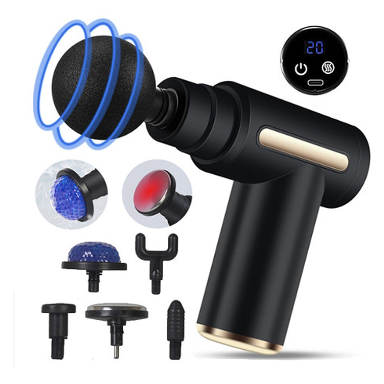 Masajeador Muscular Con 6 Velocidades Pistola De Masaje 10