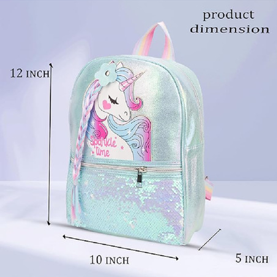 Mochila Infantil Impermeable Unicornio Para Niñas 2