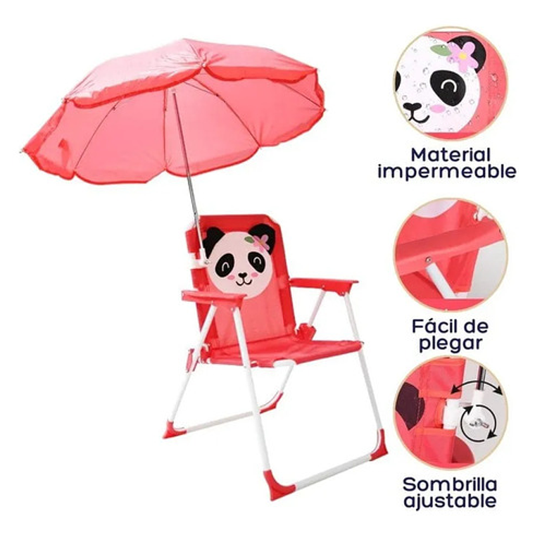 Silla Asiento Camping Niños Plegable Verano 3
