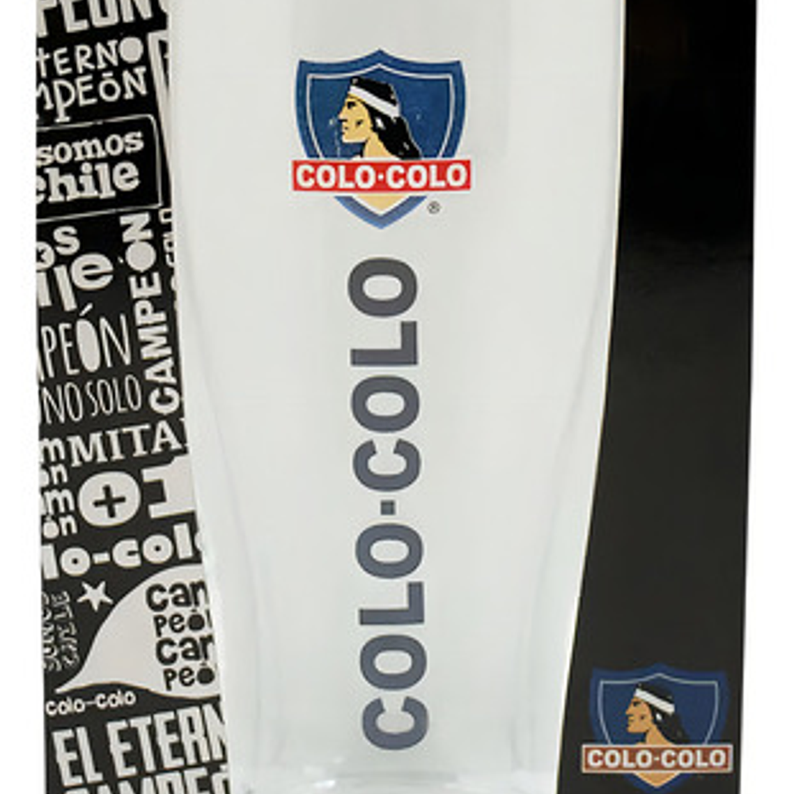 Vaso De Vidrio Cervecero Colo Colo Futbol Cerveza 530ml Color Blanco Diseño Al Azar X1 1