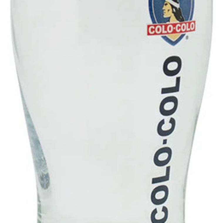Vaso De Vidrio Cervecero Colo Colo Futbol Cerveza 530ml Color Blanco Diseño Al Azar X1 2