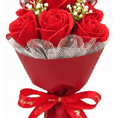 Ramo Rosa Con Peluche Dia De La Mama / Madre /amor